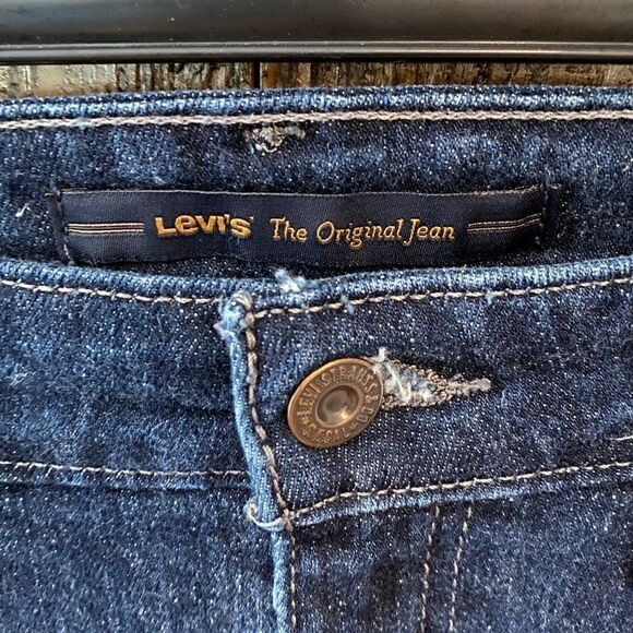 Levi’s Sz 2M Dark Blue Mid-Rise Skinny Denim Jeans - Picture 5 of 10